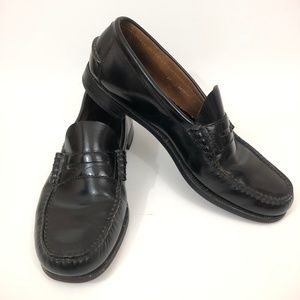 Florsheim Mens Black Leather Slip On Sz 11 D